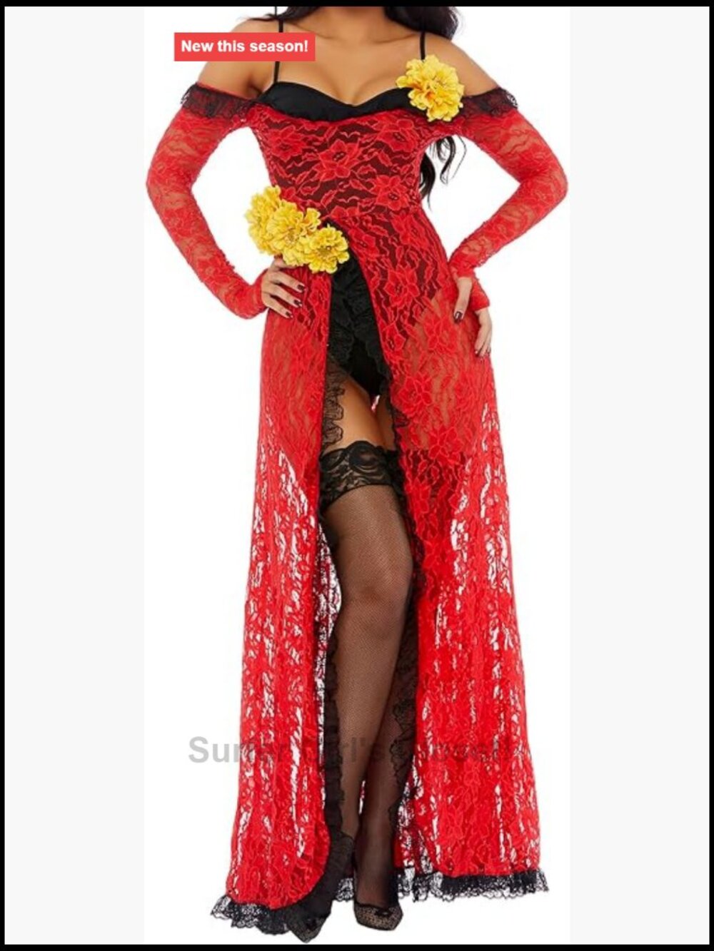 Sexy Day of the Dead Costume Dress with Headband Halloween